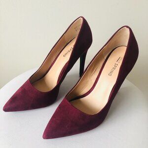 Like New - Call It Spring Burgundy Pointed Toe 4 Inch Heels Size 6